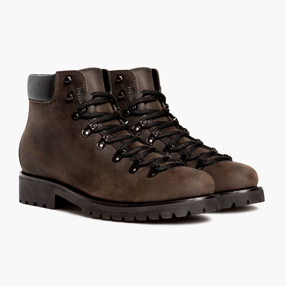 Thursday Jasper Commander Boot Brown Leather Hiker Boots with Black Laces